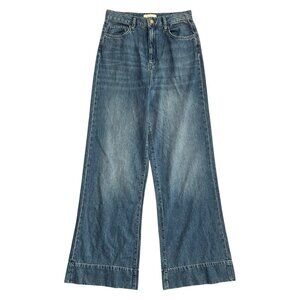 Triarchy x Anthroplogie Ms Onassis High Rise Wide Leg Jeans Size 30 Western Boho